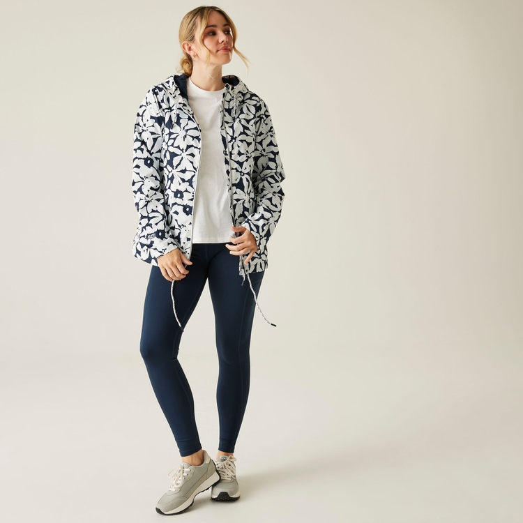 Women's Bayletta II Waterproof Jacket Navy White Large Floral