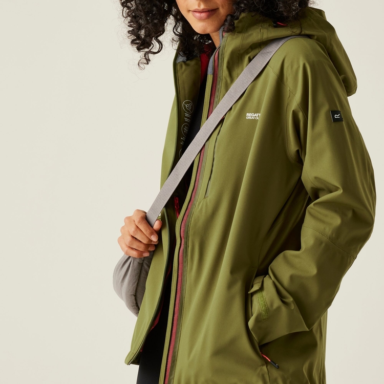 Women's Birchdale II Waterproof Jacket Nephrite Green Peach