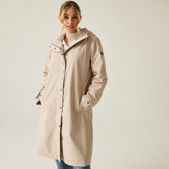 Women's Reinna Long Waterproof Jacket White Pepper