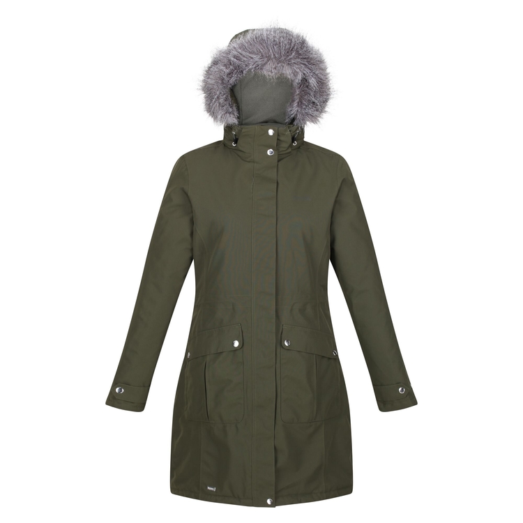 Women's Lumexia III Waterproof Insulated Parka Jacket - Dark Khaki | Regatta  UK