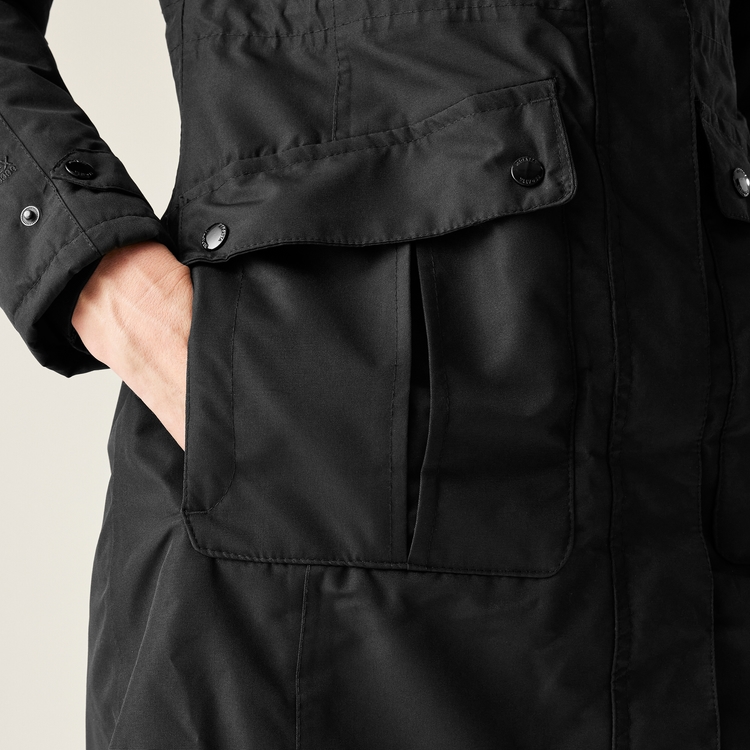 Regatta lumexia ii waterproof insulated parka jacket black outlet