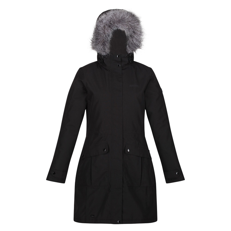 Regatta laureen black waterproof parka online