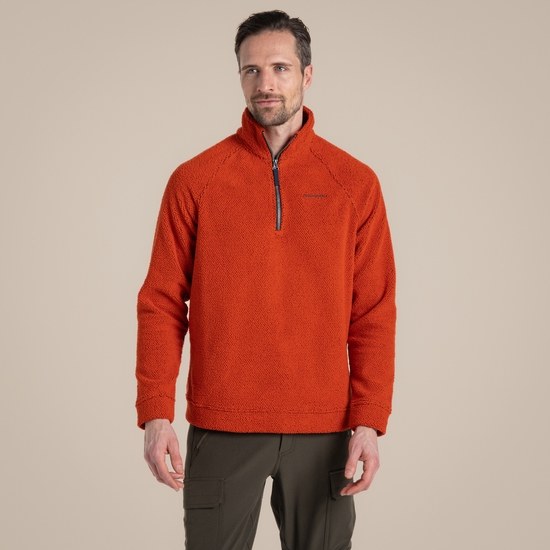 Men's Karlton Half Zip Fleece Carnelian Orange