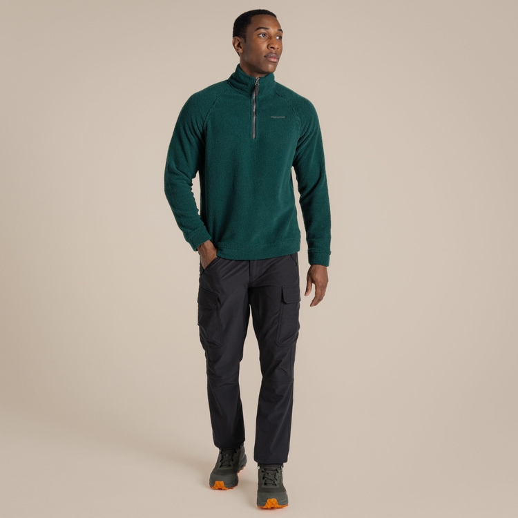 Men's Karlton Half Zip Fleece - Dark Viridian | Craghoppers ROW Men's Karlton Half Zip Fleece - Dark Viridian | Craghoppers ROW