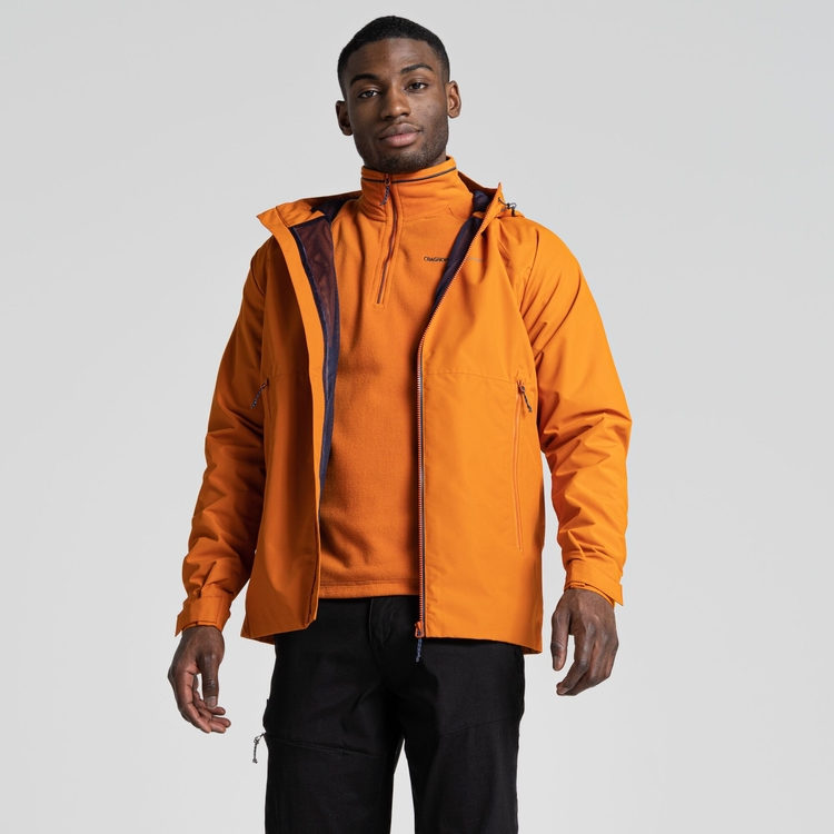Men s Sebastian Waterproof Jacket Canyon Orange Craghoppers UK