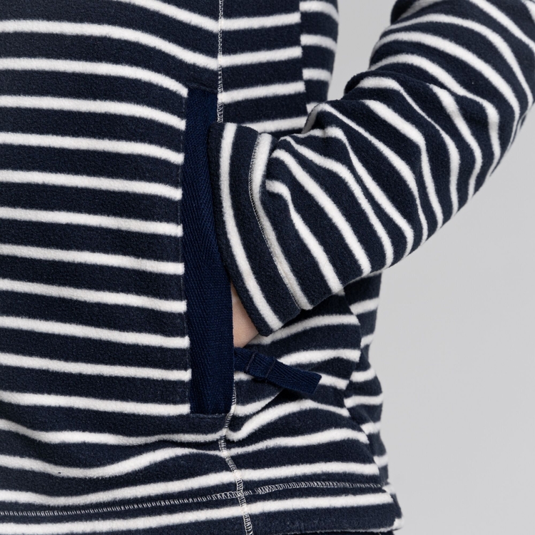 Blue and white striped jacket women's clearance