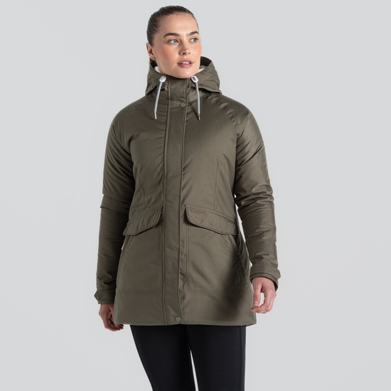 Women s Rowena Waterproof Jacket Wild Olive Craghoppers UK