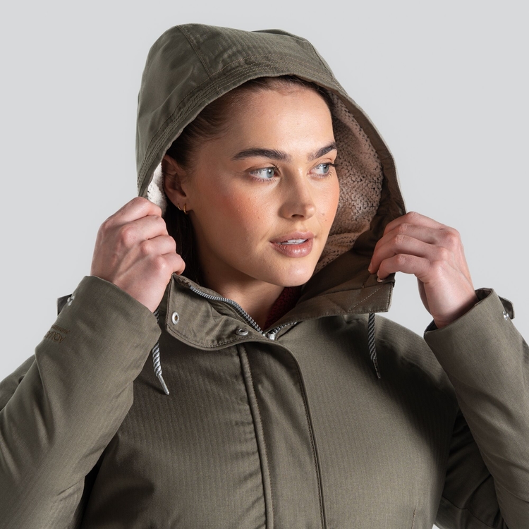 Women s Rowena Waterproof Jacket Wild Olive