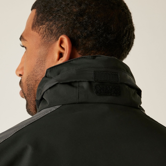 Men's Defender III Waterproof 3 In 1 Jacket Black Seal Grey