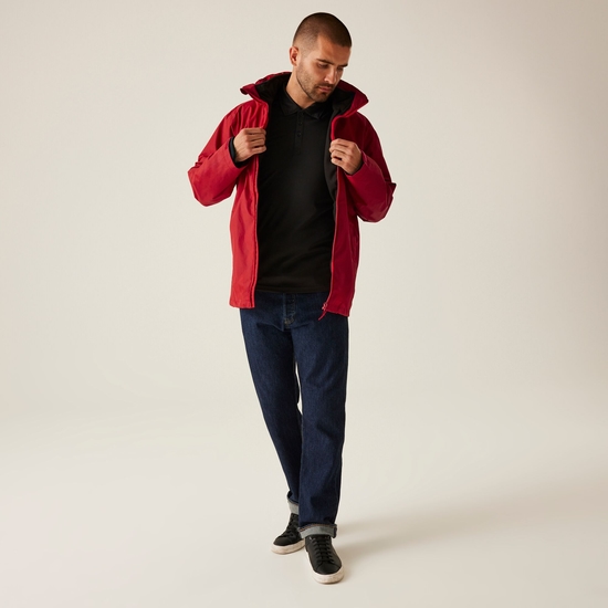 Men's Classic Waterproof 3 in 1 Jacket Classic Red Black