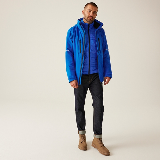 Men's X-Pro Evader III 3 in 1 Waterproof Insulated Jacket Oxford Blue Black