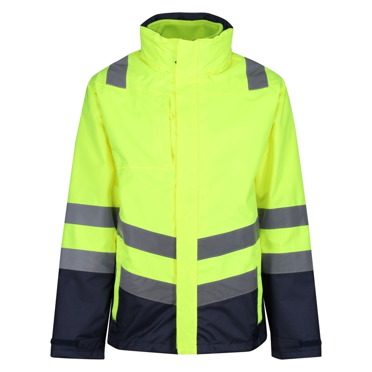 Regatta Professional Mens Waterproof 3-in-1 Hi Vis Jacket Yellow/Navy M