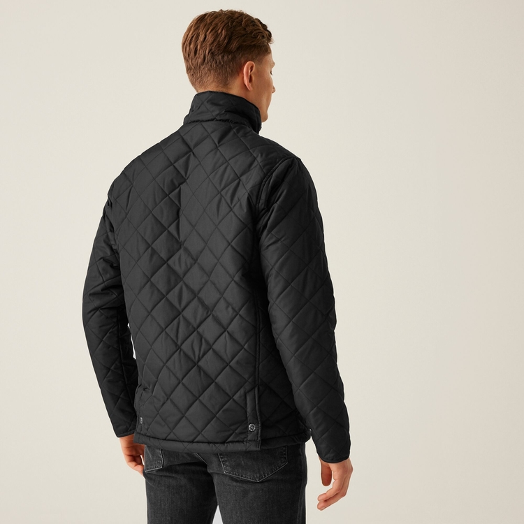 Men s Diamond Insulated Quilted Jacket Black Regatta UK
