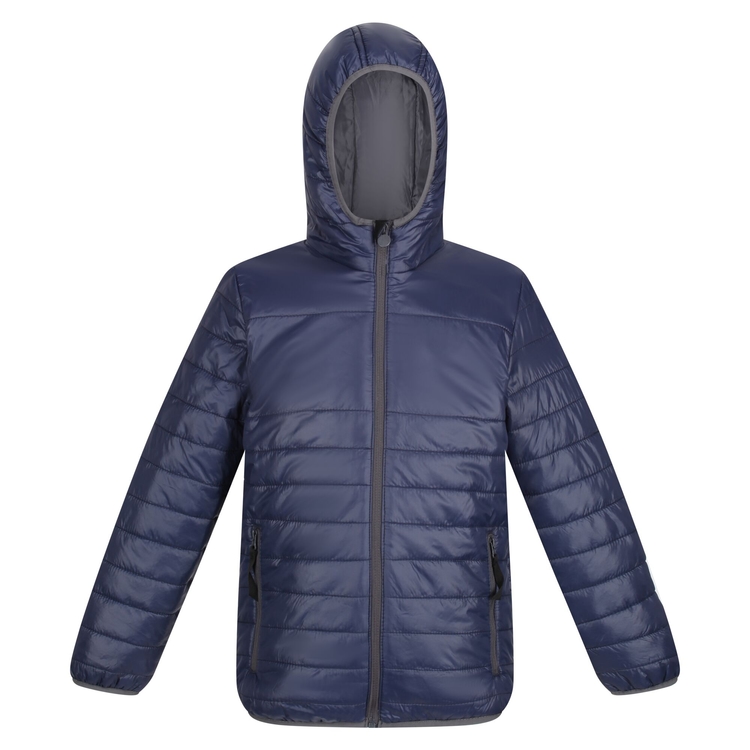 Kids' Stormforce Thermal Insulated Hooded Jacket - Navy