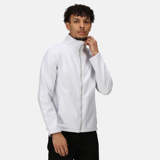Men's Ablaze Printable Softshell Jacket - White Light Steel | Regatta UK