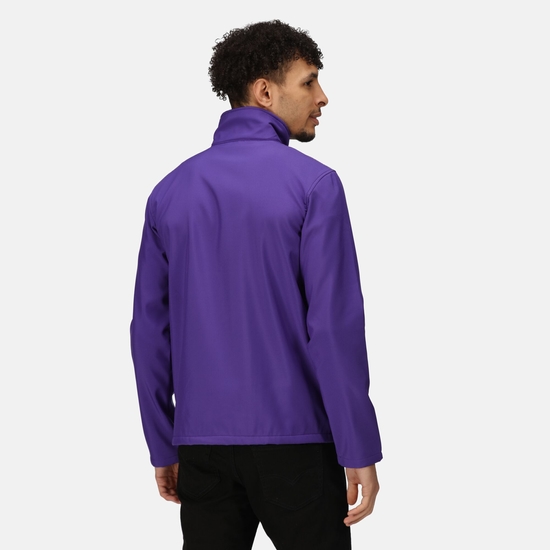 Men's Ablaze Printable Softshell Jacket Vibrant Purple Black