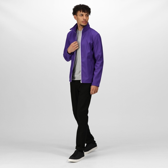 Men's Ablaze Printable Softshell Jacket Vibrant Purple Black
