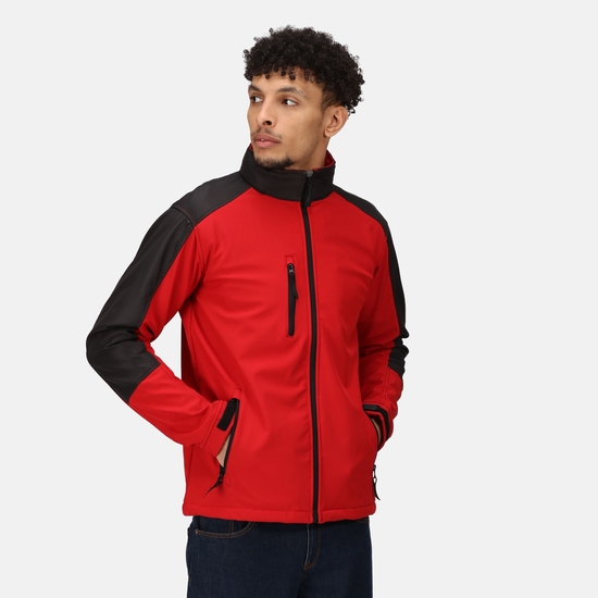 Men's Hydroforce 3 Layer Membrane Hooded Softshell Jacket - Classic Red ...
