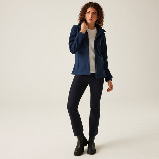 Women's Venturer 3-layer Printable Hooded Softshell Jacket Navy