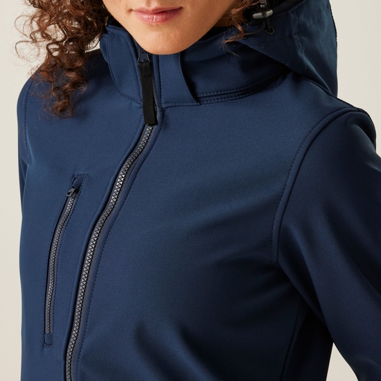 Women's Venturer 3-layer Printable Hooded Softshell Jacket Navy