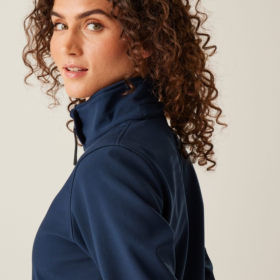 Women's Venturer 3-layer Printable Hooded Softshell Jacket Navy