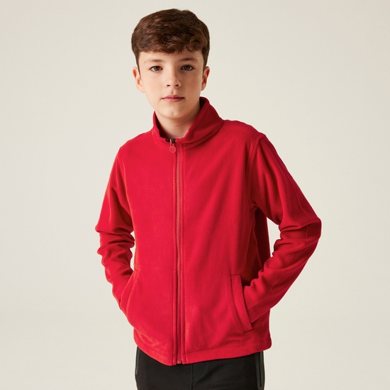 Red fleece zip up on sale