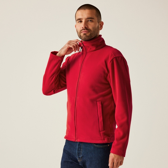 Men's Micro Lightweight Full Zip Fleece Classic Red