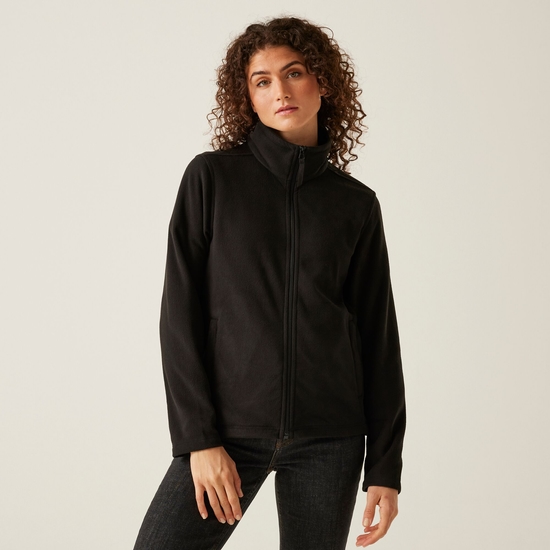 Black full zip fleece womens best sale