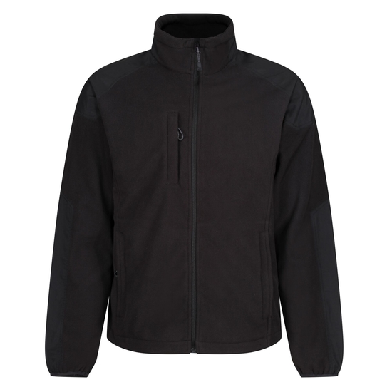 Men's Broadstone Wind Resistant Full Zip Fleece - Black | Regatta UK
