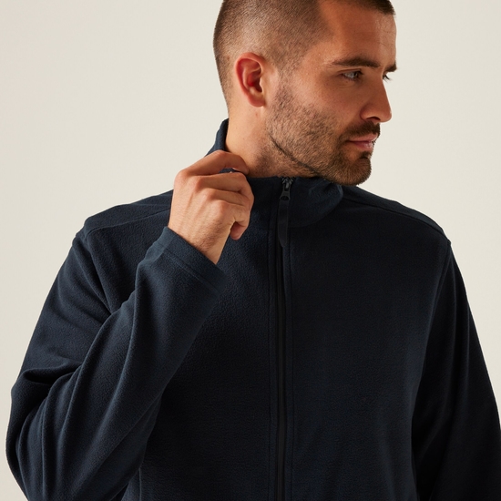 Men's Classic Full Zip Lightweight Microfleece Dark Navy