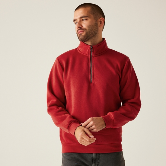 Men's Pro Quarter Zip Sweatshirt Classic Red