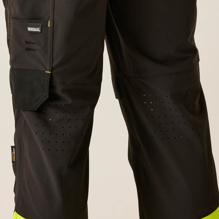 Men's Hi-Vis X-Pro Stretch Holster Trousers Class Black Yellow