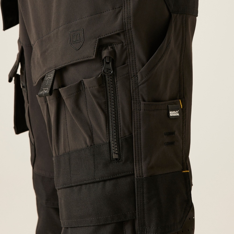 Men's Hi-Vis X-Pro Stretch Holster Trousers Class Black Yellow