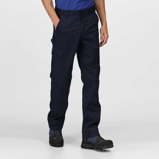 Men's Cargo Work Trousers - Navy