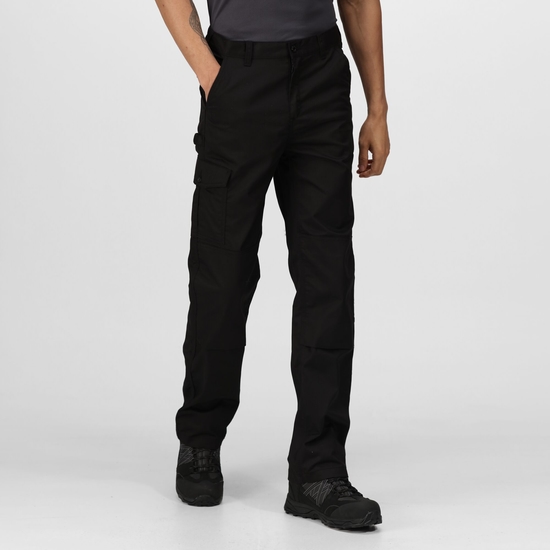 Men's Cargo Work Trousers - Black