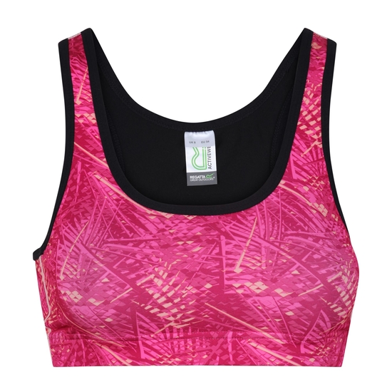 Hot pink sports bra sale