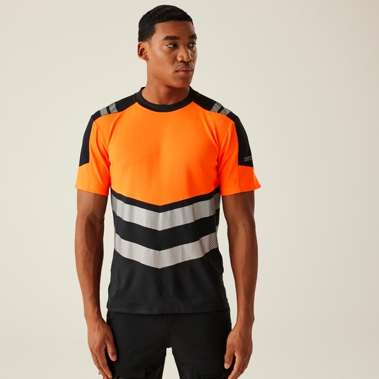 Men's Hi-Vis X-Pro T-shirt Class Black Orange