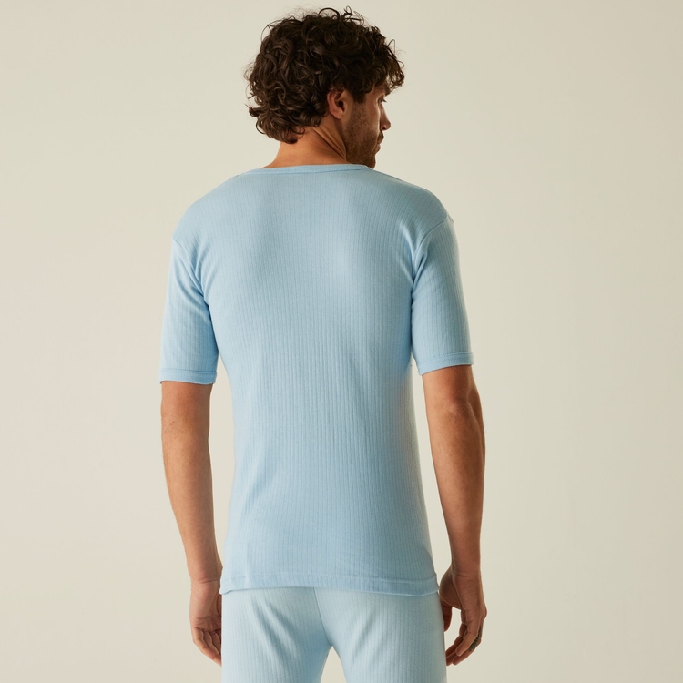 Men's Short Sleeve Thermal Vest Blue Regatta UK