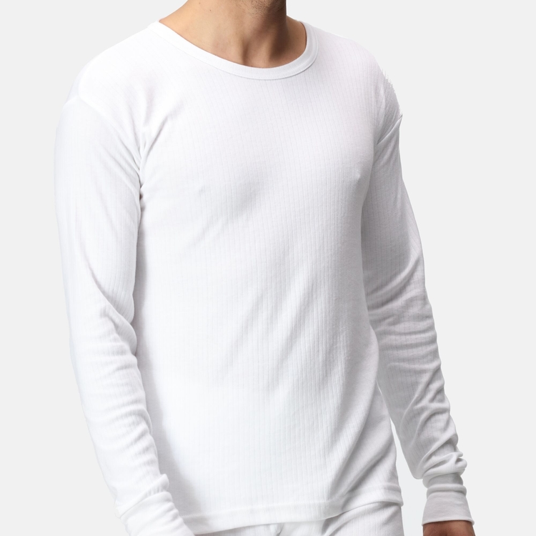 John Lewis Thermal Long Sleeve Top, Pack of 2, White, S