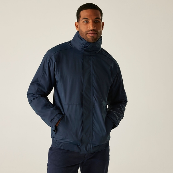 Men's Dover Fleece Lined Waterproof Insulated Bomber Jacket Navy