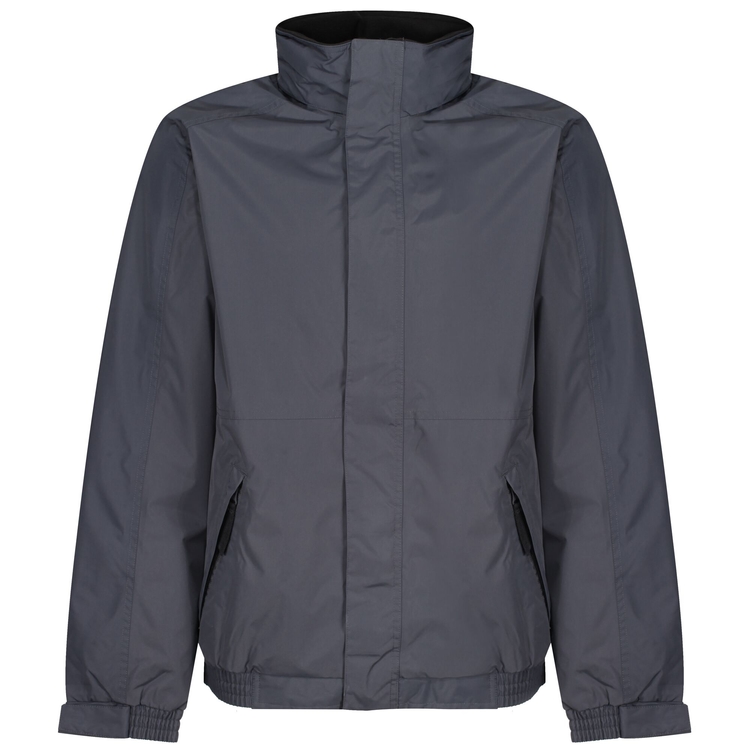 Men's Dover Fleece Lined Waterproof Insulated Bomber Jacket Seal Grey Black