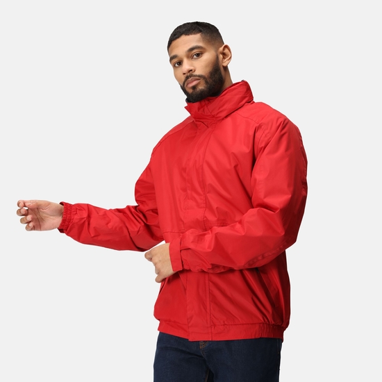 Men s Dover Fleece Lined Waterproof Insulated Bomber Jacket Classic Red Navy