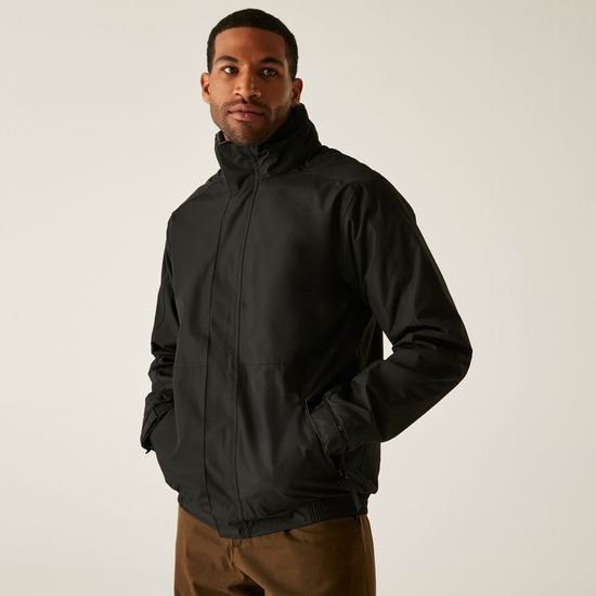 Men's Dover Fleece Lined Waterproof Insulated Bomber Jacket Black