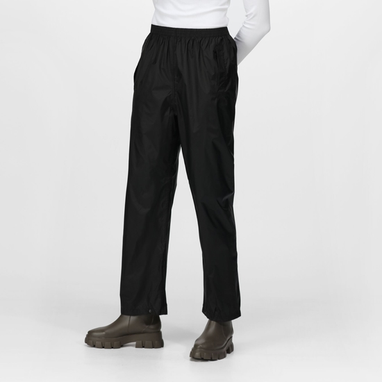 Womens Packaway Waterproof Trousers Black