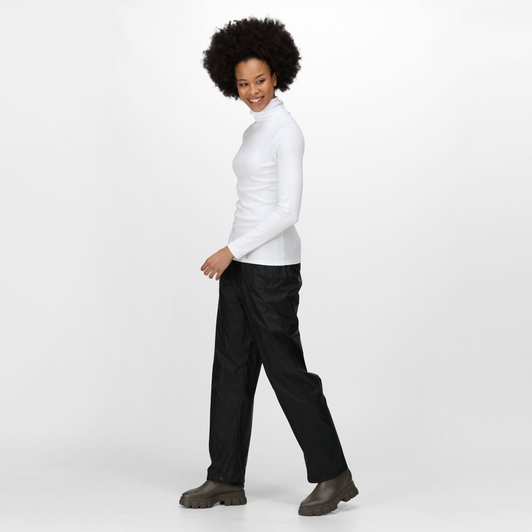 Womens Packaway Waterproof Trousers Black