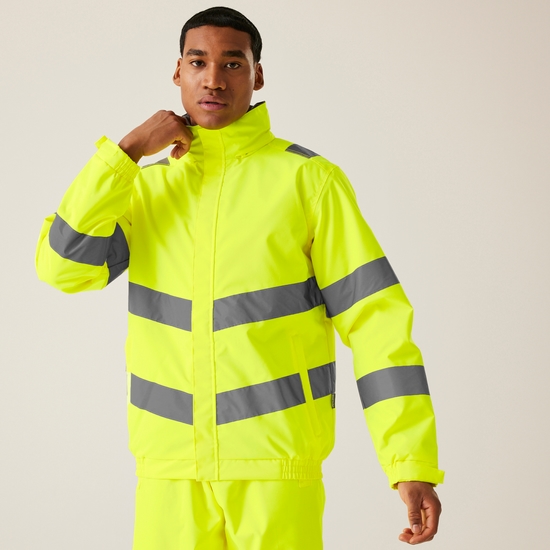 Men s Hi Vis Pro Contract Dover Jacket Yellow