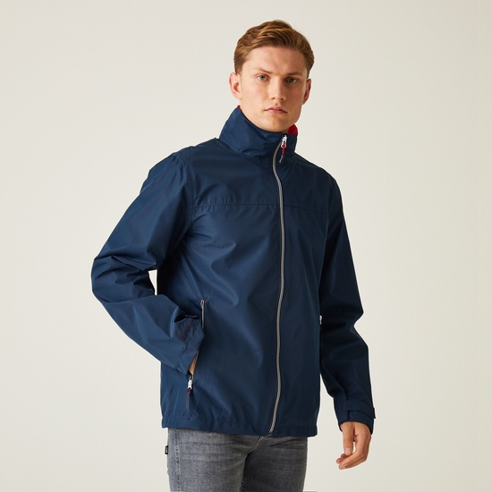 Men s Ascender Waterproof Shell Jacket Navy Classic Red