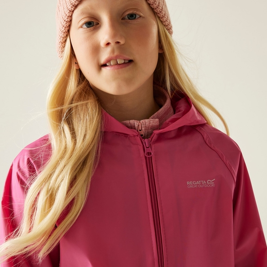 Kurtka dziecięca przeciwdeszczowa Stormbreak Różowy