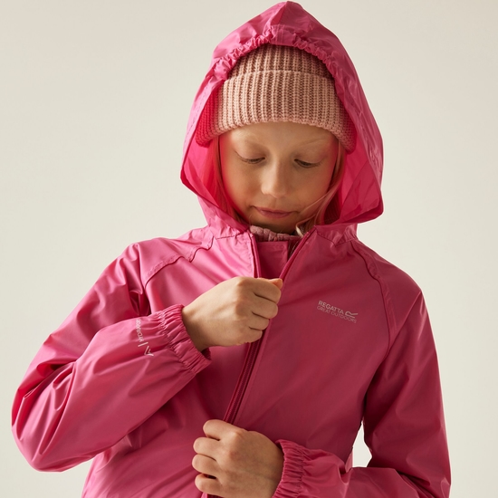 Kurtka dziecięca przeciwdeszczowa Stormbreak Różowy